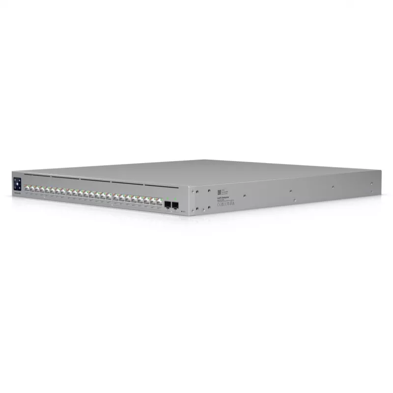 Tinklo jungiklis Ubiquiti UniFi ECS-24-POE — valdomas L2/L3, 24× 10G RJ-45, PoE, 1U, pilkas
