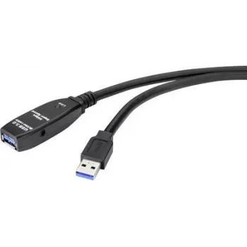 Renkforce RF-4598346 USB laidas 10 m USB 3.2 Gen 1 (3.1 Gen 1) USB A juodas (RF-4598346)