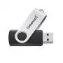 Intenso USB atmintukas Office Line, 64 GB, USB-A, 3.2 Gen 1x1, juodas-sidabrinis, su sukamu žiedu