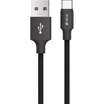 USB Micro USB kabelis Devia Pheez Series 5V 2,4A 1m raudonas