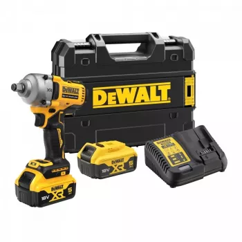 Sukimo variklis DeWALT DCF891P2T-QW, bešepetėlis, 18V 5.0Ah, 1/2 colio griebtuvas, 812 Nm sukimo momentas, 2000 aps./min., 2 akumuliatoriai, įkroviklis, dėklas