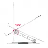 Unitek OT180SL01 nešiojamojo kompiuterio stovas, aliuminio, 10–16 colių (25,4–40,6 cm) kompiuteriams, pasukamas 360°, sulankstomas, reguliuojamas pasvirimas, sidabrinis