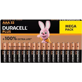 Šarminės AAA baterijos Duracell Plus 32 vnt. pakuotė (modelis 00216914) Ilgalaikė galia