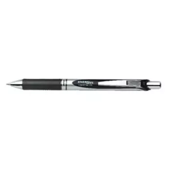 PENTEL EnerGel XM Klick juodas rašiklis su segtuku