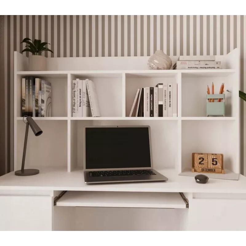 KUBA Rašomasis stalas komplektas + Extension Piece, baltas