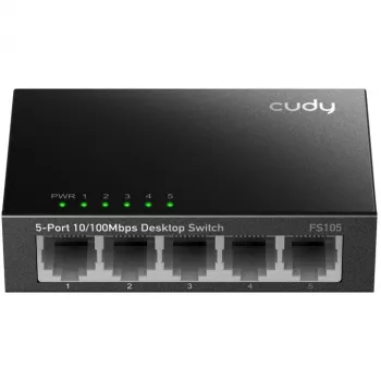 Nevaldomas komutatorius Cudy FS105 5 prievadai Fast Ethernet 10/100 juodas