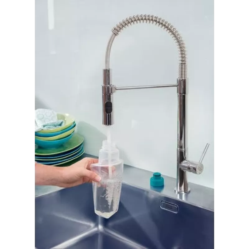 Leifheit Easy Spray XL šluota su mikropluošto antgaliu Dry&wet, žalia, balta