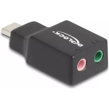 DeLOCK išorinė USB garso kortelė Type-C kištukas į 2×3,5 mm stereo