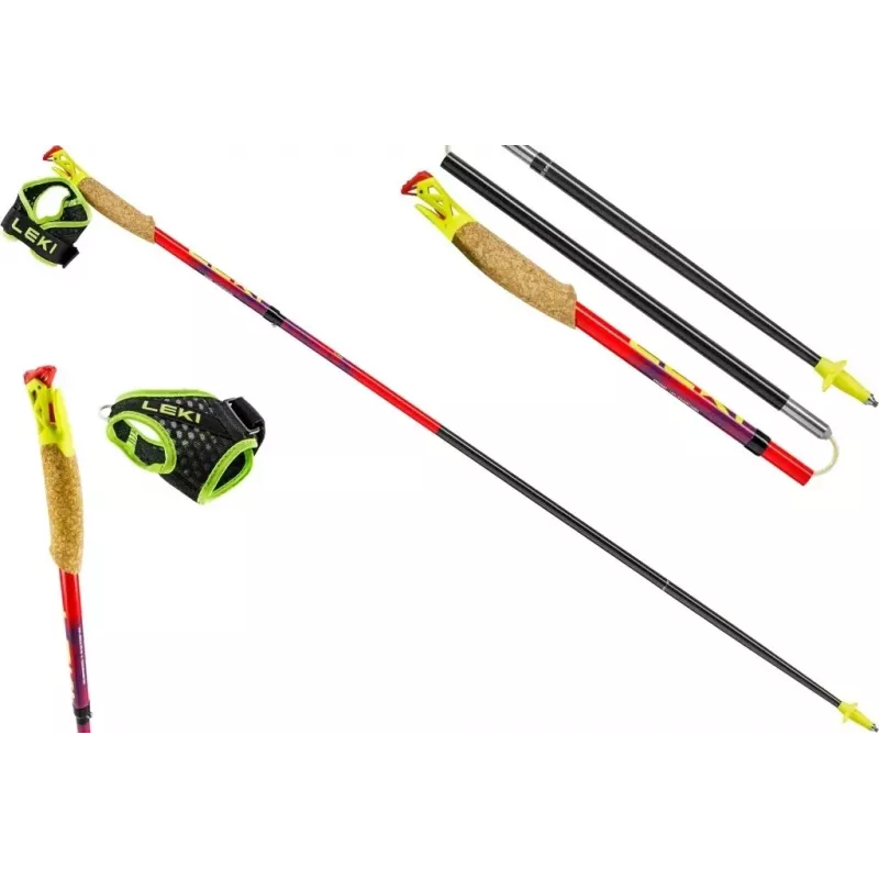 Kijos trekinginės LEKI TRL ULTRATRAIL FX ONE, 125 cm Raudonos