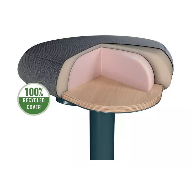 Biuro kėdė Leitz 65440089 minkšta sėdynė pilka plastikinis rėmas