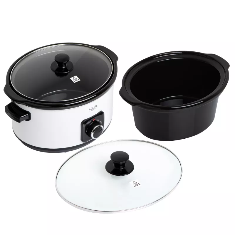 Adler AD 6413r Lėtai verdantis puodas, 5,8 l, Baltas