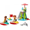 LEGO Friends paplūdimio vandens motorolerio gelbėtojų statybos rinkinys su 2 mini-lėlėmis ir delfino figūrėle, nuo 5 metų