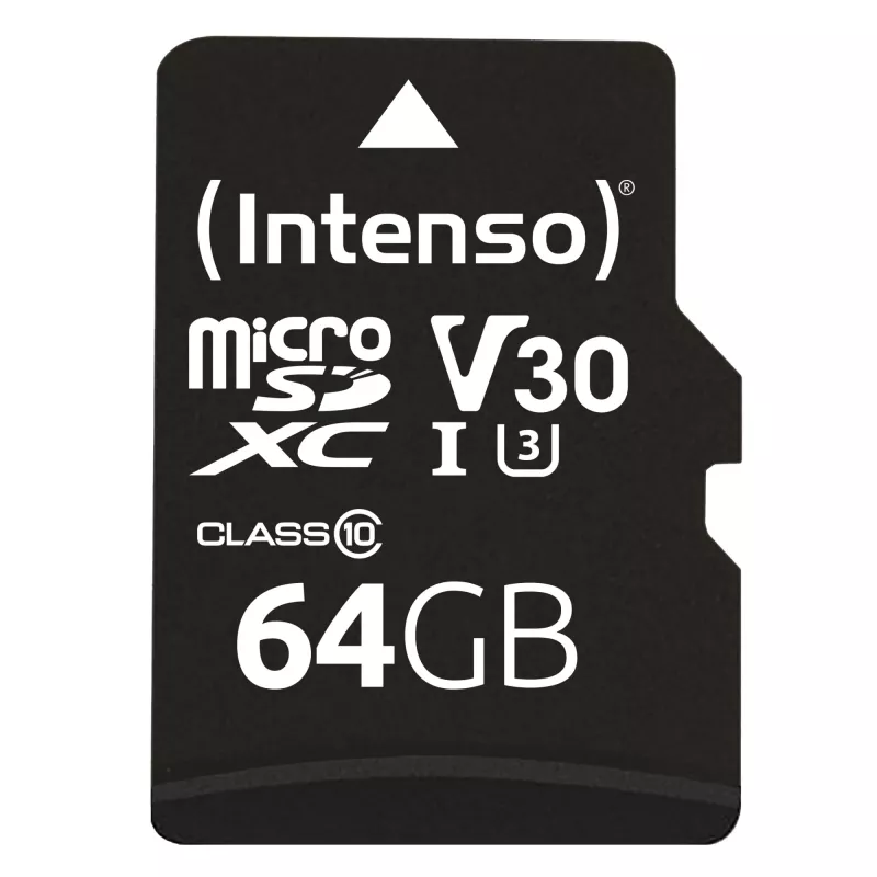 Intenso 64GB MicroSDXC UHS-I Class 10 atminties kortelė 3433490