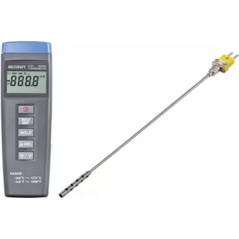 VOLTCRAFT K101 + TP 201 temperatūros matavimo prietaisas -200 iki +1370 °C, K tipo zondas
