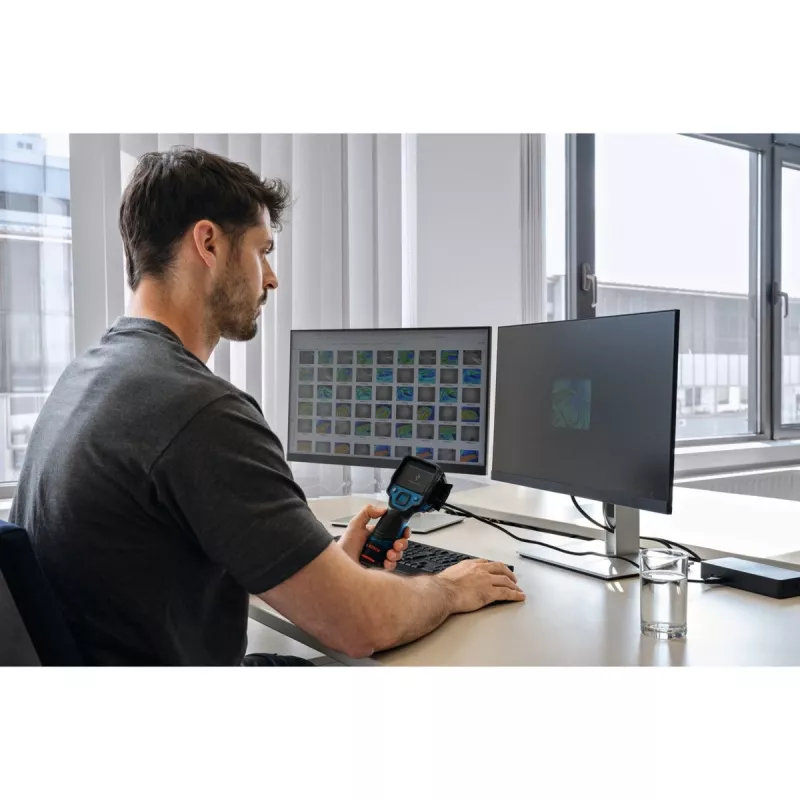 Belaidė terminė kamera GTC 12V-450-13 Professional, terminis detektorius mėlyna/juoda, be akumuliatoriaus ir įkroviklio, su įrankių krepšiu