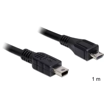 USB laidas DeLOCK 83177 1 m Micro-USB B / Mini-USB B juodas