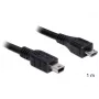 USB laidas DeLOCK 83177 1 m Micro-USB B / Mini-USB B juodas