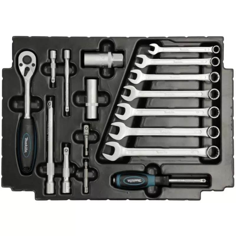 Makita E-08713 mechaniko įrankių rinkinys, 120 dalių