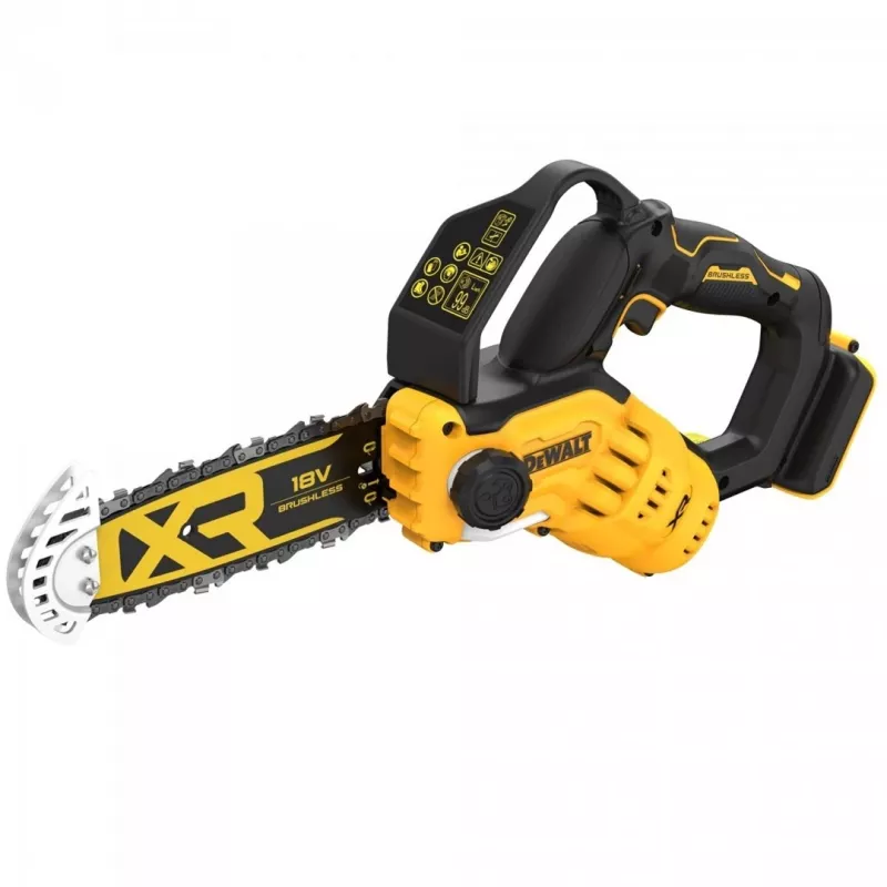 Krūmapjovė DeWALT DCMPS520N-XJ, 20 cm strypas, 8,5 m/s grandinės greitis, 18 V Li‑Jon, 0,55 L alyvos bakas, 2,1 kg