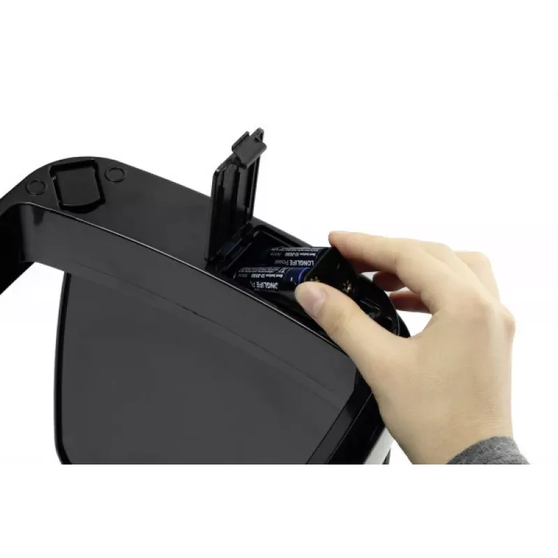 Durable TOUCH 12L stačiakampė nerūdijančio plieno šiukšliadėžė su judesio davikliu sidabrinė juoda