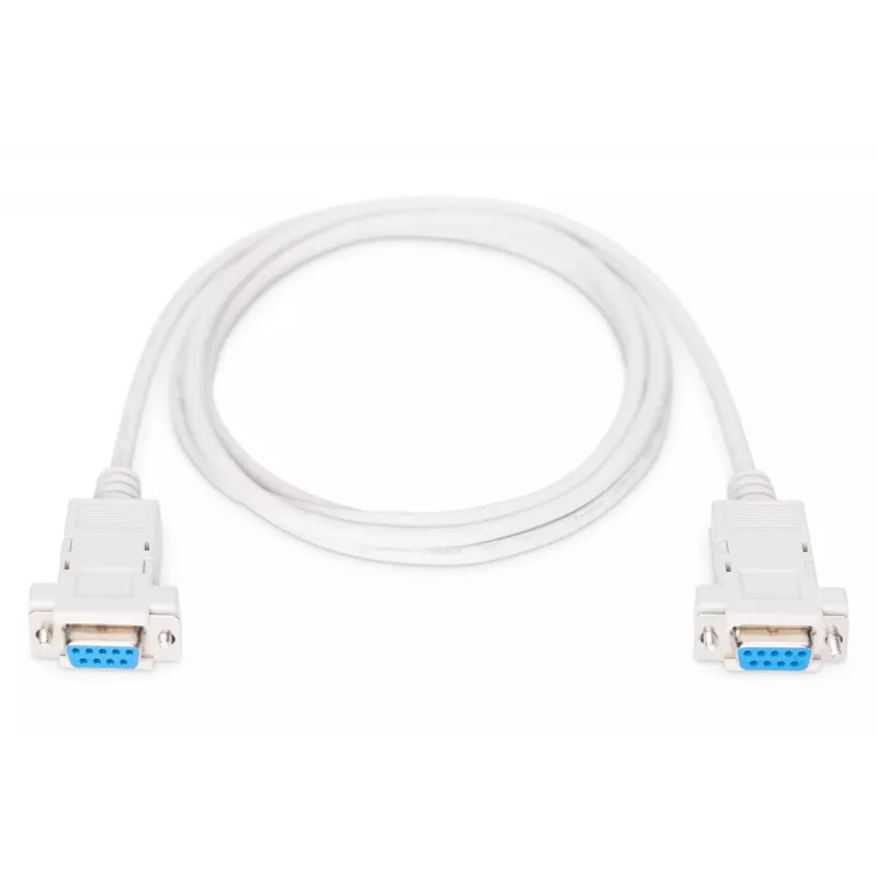 Assmann Zero-Modem jungiamasis kabelis D-Sub9 F/F 1,8m užspaudžiami gaubtai smėlio spalvos (AK-610100-018-E)