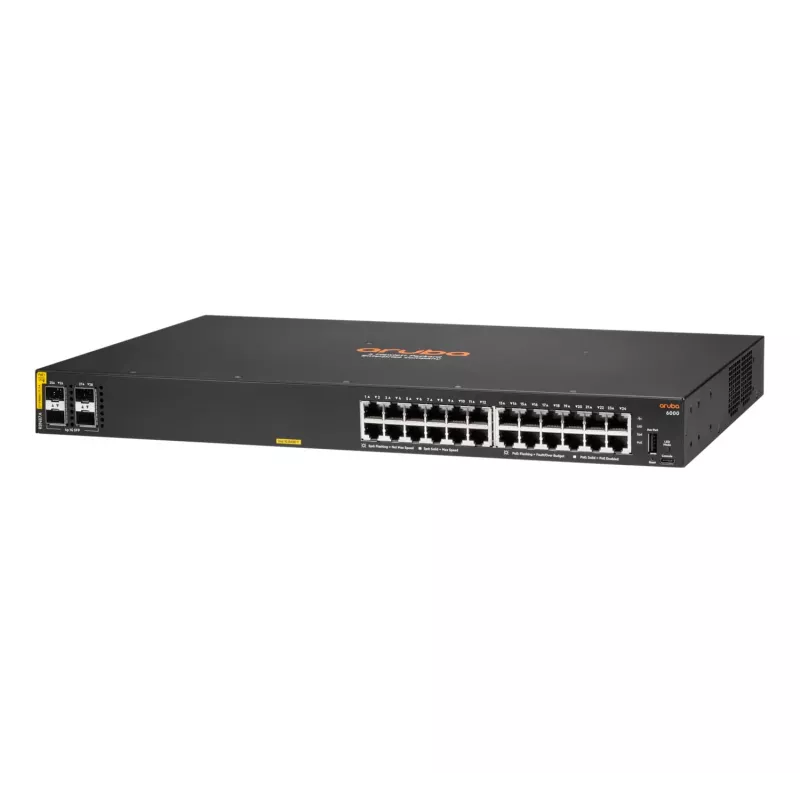 HPE Aruba Networking CX 6000 24G Class4 PoE 4SFP 370W valdomas tinklo jungiklis