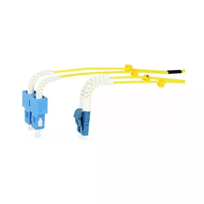 Synergy 21 LWL-2-Faser-Patchk. 3mtr.LC-SC 9/125um OS2 AD 2mm flexible Knickschutztülle - Single- bzw. Monomode-Faser - 3 m