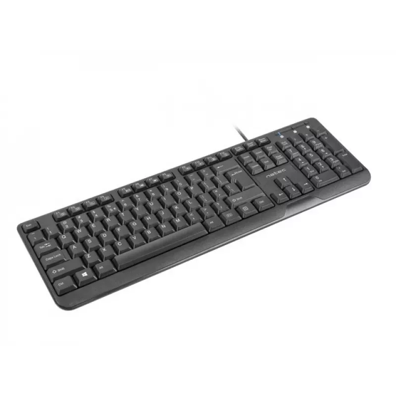 Natec Trout Slim USB klaviatūra, JAV išdėstymas, juoda