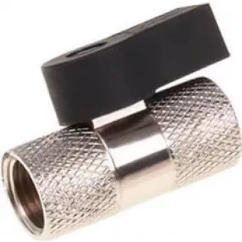 Alphacool 2 krypčių rutulinis vožtuvas G1/4 - Chromas (17353)