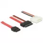SATA kabelis DeLOCK 84791 0,7 m SATA 13 kontaktų SATA 7 kontaktų + Molex