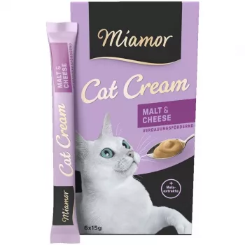 MIAMOR Cat Cream Malt & Cheese - skanėstai katėms - 6x15g