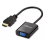 MEDIARANGE HDMI į VGA HD15 vaizdo keitiklis 20 cm juodas - Keitiklis - HDMI (MRCS231)
