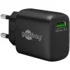 USB-A QC greitasis įkroviklis (18 W) (juodas)