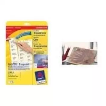 Avery L4772 - permatomi adresų lipdukai - 42,3 x 99,1 mm - 300 vnt. (25 lapų x 12) - (L4772-25)