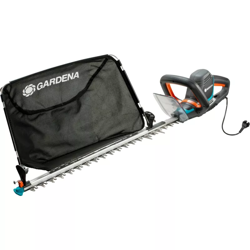 Gardena elektrinės gyvatvorių žirklės PowerCut 700/65, 65 cm, dvigubas peilis, 2,7 cm, oranžinė, juoda, mėlyna, 3,1 m/s², 87 dB
