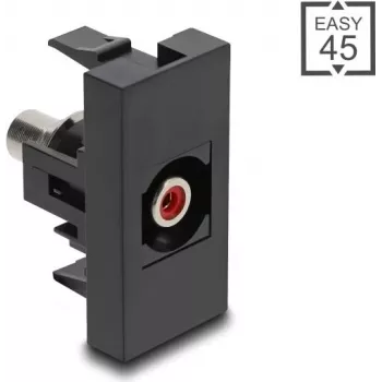 DeLOCK Easy 45 lizdas 2 x RCA juoda raudona moteriška