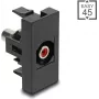 DeLOCK Easy 45 lizdas 2 x RCA juoda raudona moteriška