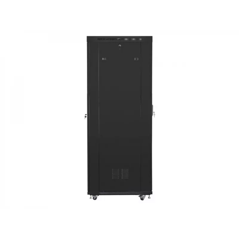 LANBERG 19 37U 800x1000 laisvai pastatoma spinta su perforuotomis durimis ir LCD ekranu (plokščia pakuotė) juoda