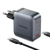 Vention TZ-FETH0-EU GaN kroviklis 100 W, 3x USB-C + 1x USB-A, su USB-C–USB-C laidu 1 m