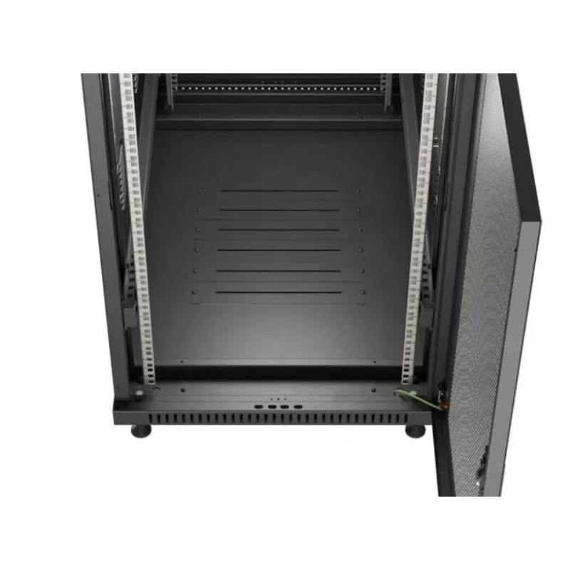 Stovimas serverio spintele LANBERG FF01-6022-23B, 22U, 600×1000 mm, juoda, perforuotos dureles