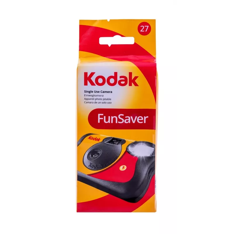 Vienkartinis fotoaparatas Kodak FunSaver su blykste, spalvota juosta, 27 nuotraukos, ISO 400