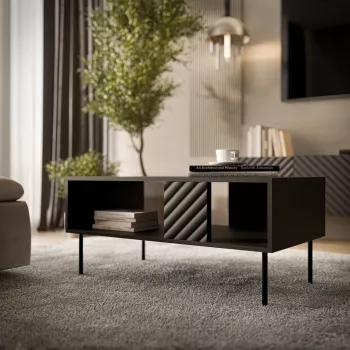Staliukas kavos Cama Meble LUCCA 1000×550×460 mm stačiakampis juodas