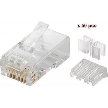 Microconnect KON505-50 RJ45 kištukas permatomas 50 vnt.