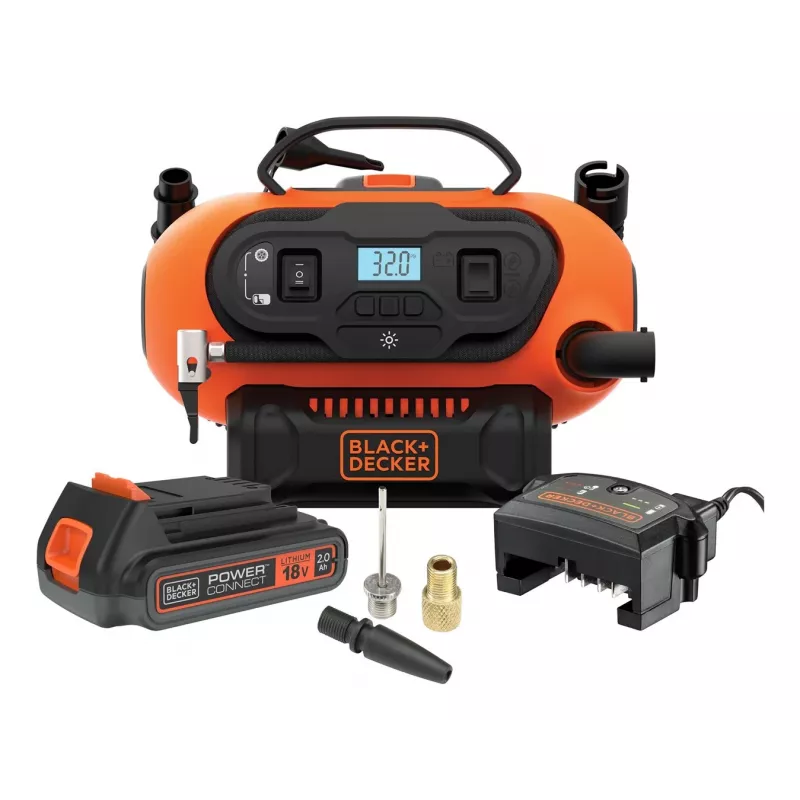 Black & Decker BDCINF18N-QS oro kompresorius 160 l/min AC / automobilinis cigarečių degtukas