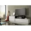 Cama TV spintelė SIGMA 3 180 baltas/baltas blizgus + juodas