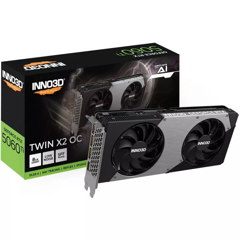 INNO3D GeForce RTX 5060 Ti 8 GB GDDR7 TWIN X2 OC vaizdo plokštė