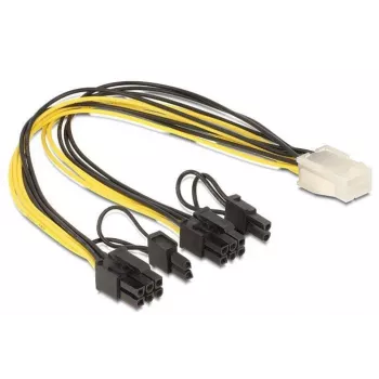 DeLOCK 83433 vidinis maitinimo laidas 0,3 m PCI-E 6+2 kontaktų į 6 kontaktų