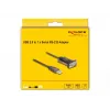 Adapteris USB 2.0 Type-A į Serial RS-232 D-Sub 9 kontaktų kištukas DeLOCK 62646