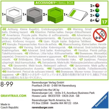 Priedas žaidimui Ravensburger GraviTrax kamuoliukų dėžutė įvairiaspalvė