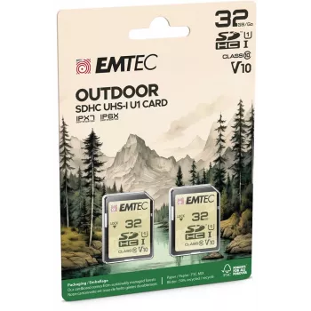 „Emtec“ 32 GB UHS-I U1 V10 lauko SD atminties kortelė ECMSD32GHCU1ORP